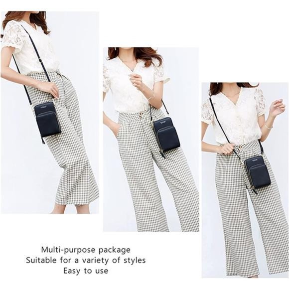 Small Crossbody Cell Phone Purse Women Mini Messenger Shoulder Handbag Wallet - Picture 6 of 6